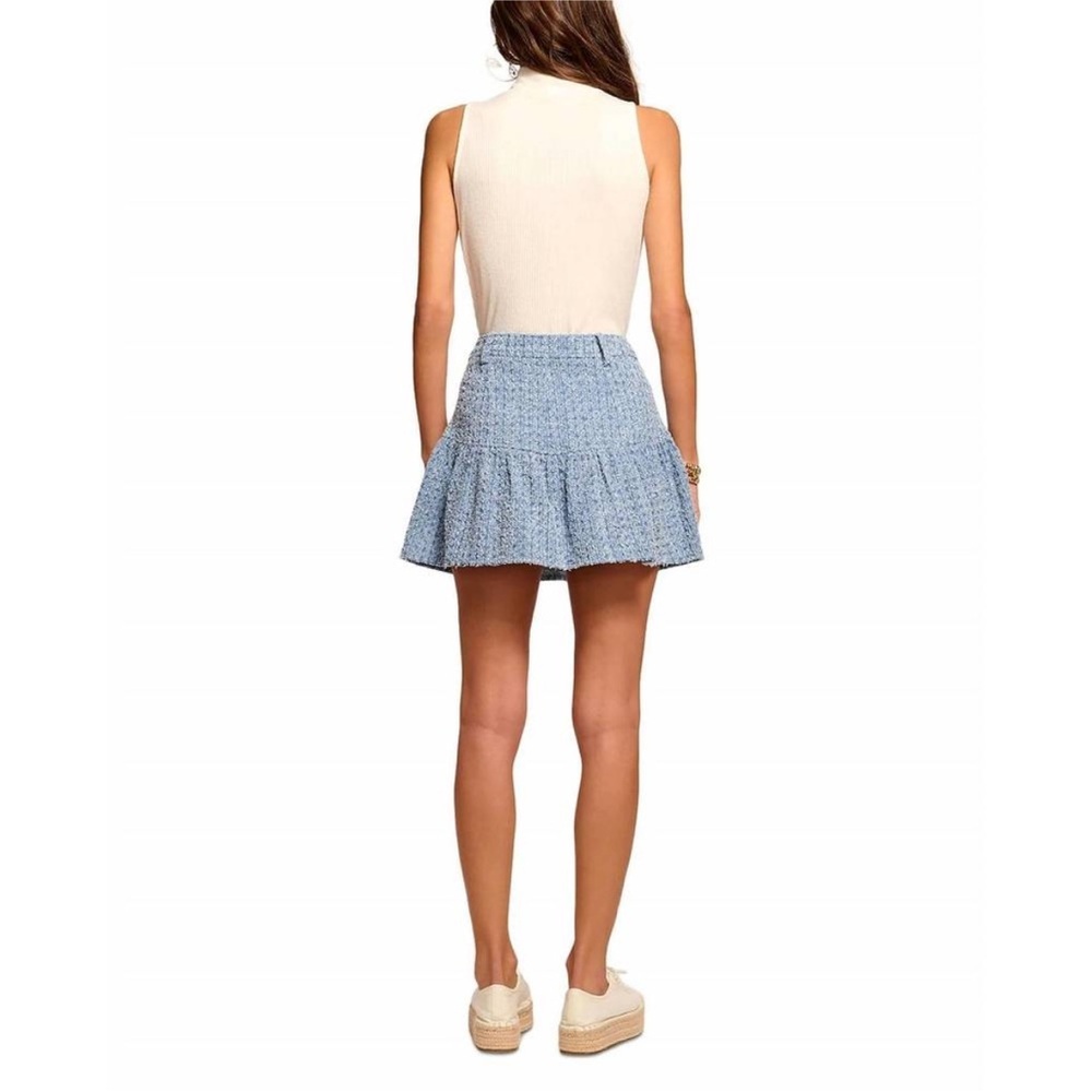 NWT RAMY BROOK MINI TWEED DENIM SKIRT - Picture 5 of 5